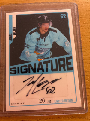 Jonas Enlund Pelicans signature /40 limited cardset 23-24