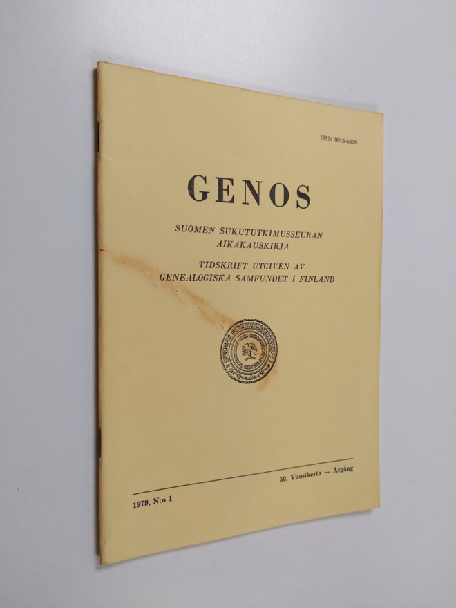 Genos nro 1 1979 : Suomen sukututkimusseura