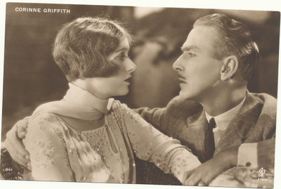 Filmitähti CORINNE GRIFFITH -vanha kortti