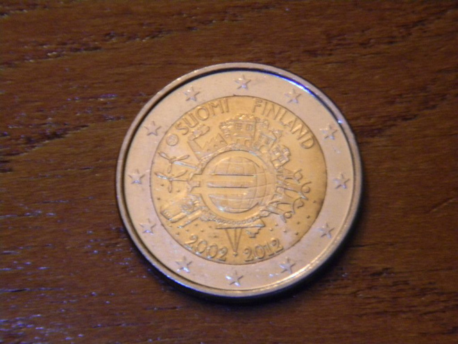 Suomi 2012 2 euro juhlaraha "euro 10 vuotta"