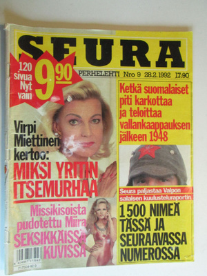 SEURA LEHTI 9 / 1992 SISÄLLYSLUETTELO KUVA 2 ja 3