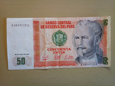 50 intis seteli
