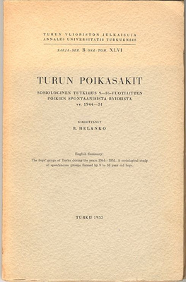 Rafael Helanko: Turun poikasakit
