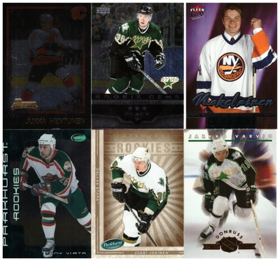 5 x Suomi NHL ROOKIE KORTTEJA mm. HENTUNEN VIRTA NOKELAINEN