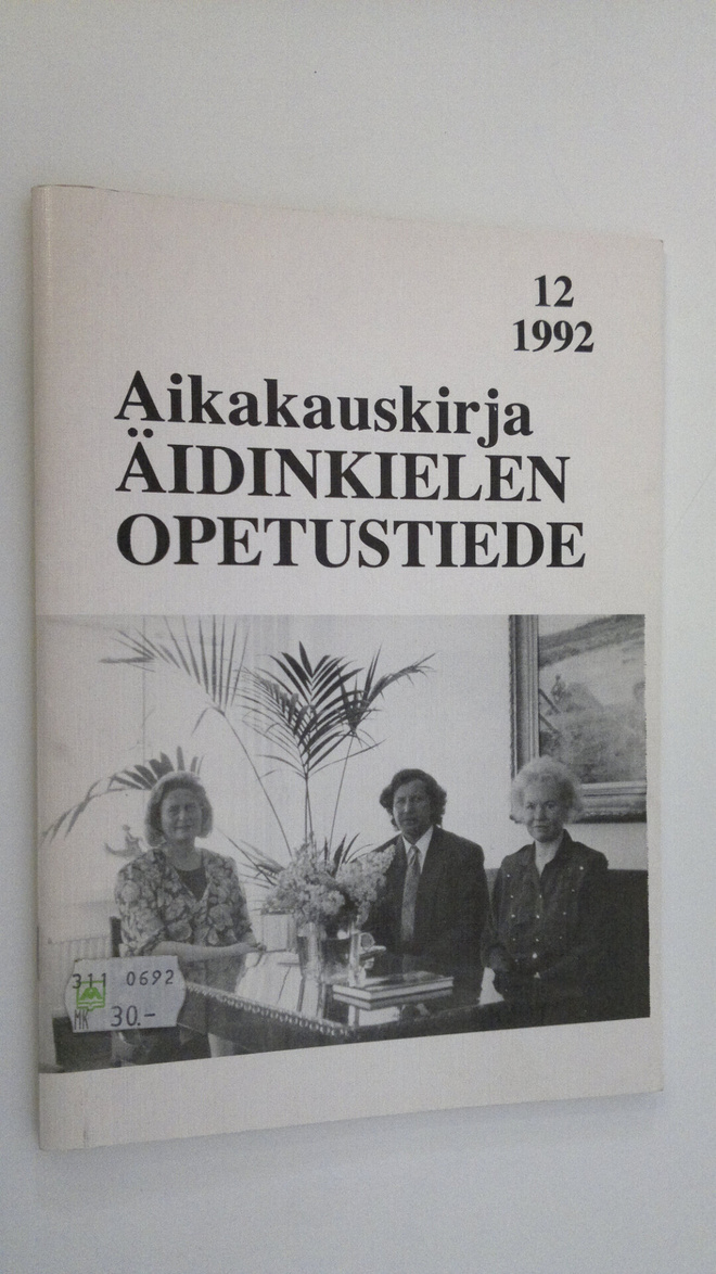 Äidinkielen opetustiede  12/1992 : aikakauskirja