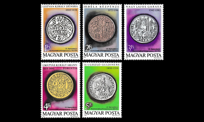 Unkari 3372-6 ** Numismaattinen kongressi rahoja (1979)