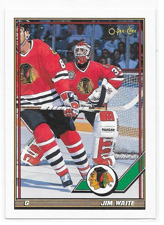 1991-92 OPC #127 Jimmy Waite Chicago Blackhawks MV