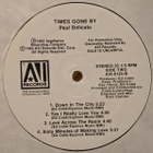 Paul Delicato – Times Gone By LP Promo US 1982 - pikkukuva 2