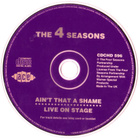 THE 4 SEASONS; Ain't that a shame/ LIVE on stage - pikkukuva 3