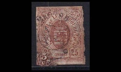 Luxemburg 8 o Vaakuna 25 C korjattu (1859)