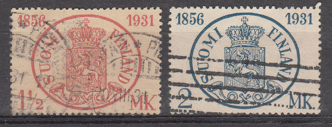 1931 Postimerkin 75-vuotisjuhla LAPE 167-168