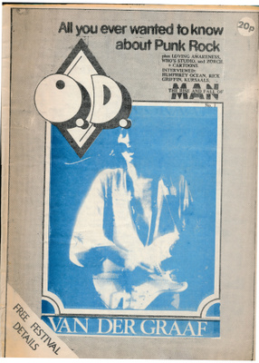 O.D. #1 (1978) ULTRA RARE HIPPIE ZINE Van Der Graaf MAN punk