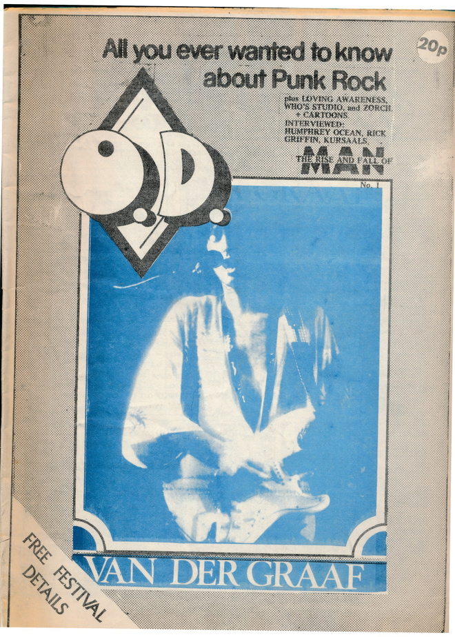 O.D. #1 (1978) ULTRA RARE HIPPIE ZINE Van Der Graaf MAN punk