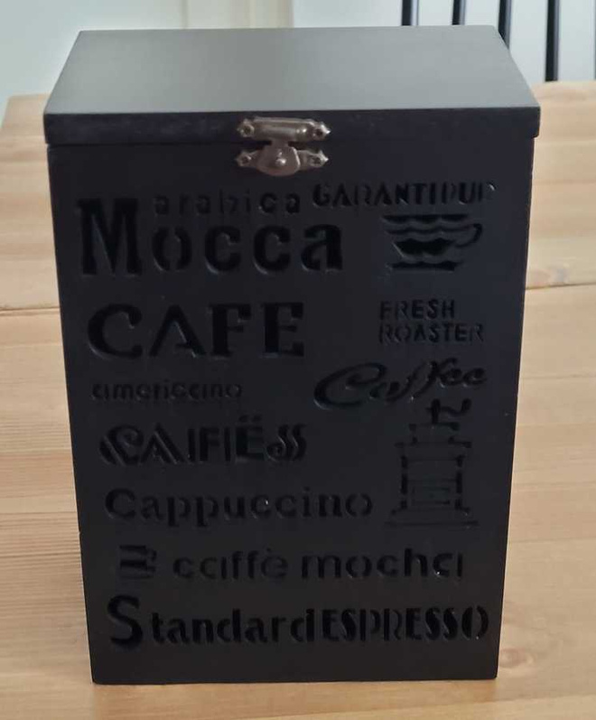 säilytysrasia (esim. kahvipaketti tms)