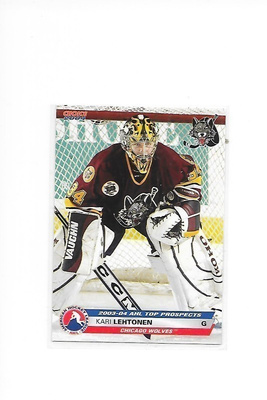 2003-04 AHL Top Prospects #19 Kari Lehtonen Chicago Wolves