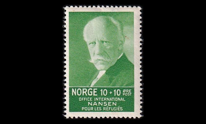 Norja 172- ** Fridtjof Nansen 10 + 10 öre (1935)