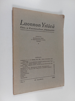 Luonnon ystävä 1/1929