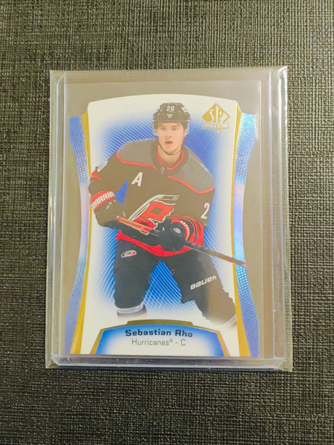 Sebastian Aho - 21-22 SP Authentic Die-Cut Blue