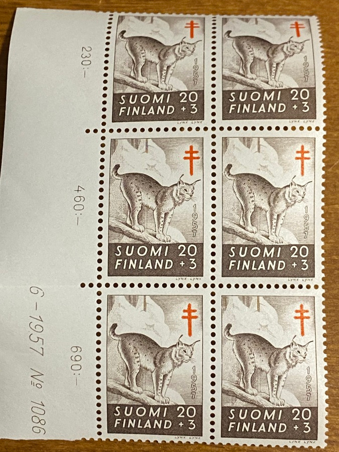TUB 1957 20MK+3MK NUMERO KUUSILO**