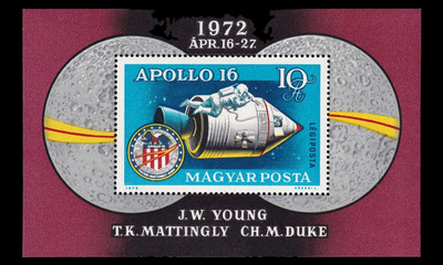 Unkari 2812BL93 ** Apollo 16 blokki (1972)