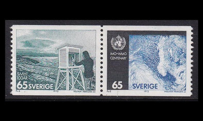 Ruotsi 806-7p1 ** Meteorologia (1973)
