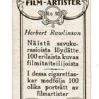 Filmitaiteilijoita savukerasioista n:o 90 HERBERT RAWLINSON - pikkukuva 2