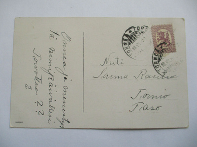 1918 Tornio sekapostite paikalliskortilla