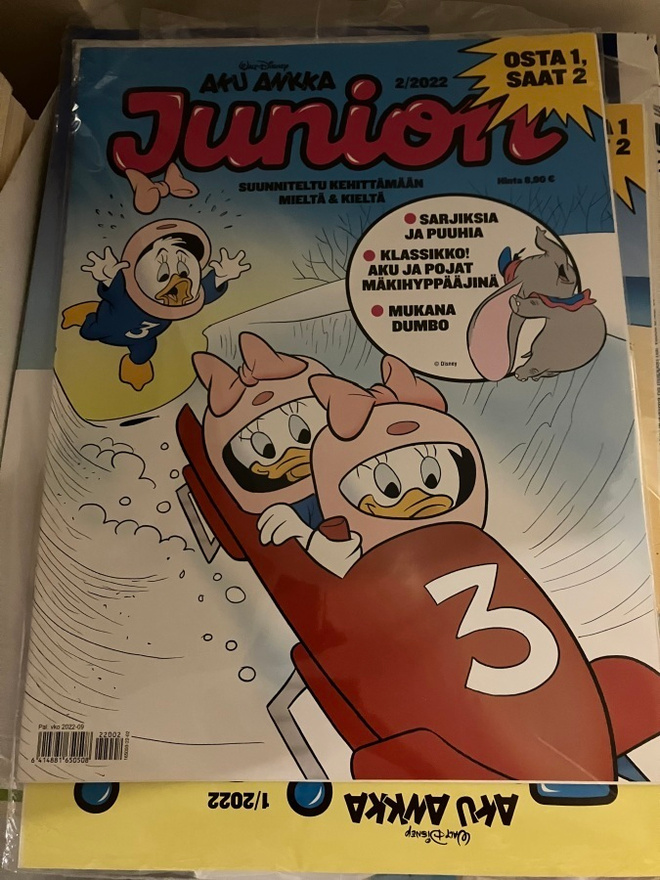 Aku Ankka Juniori avaamaton pussi 1+2/2022