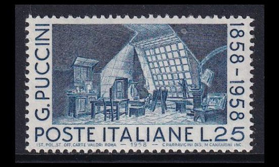 Italia 1012 ** Säveltäjä Giacomo Puccini (1958)