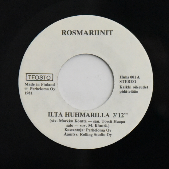 Single: Rosmariinit - Ilta Huhmarilla / Oodi Huhmarille