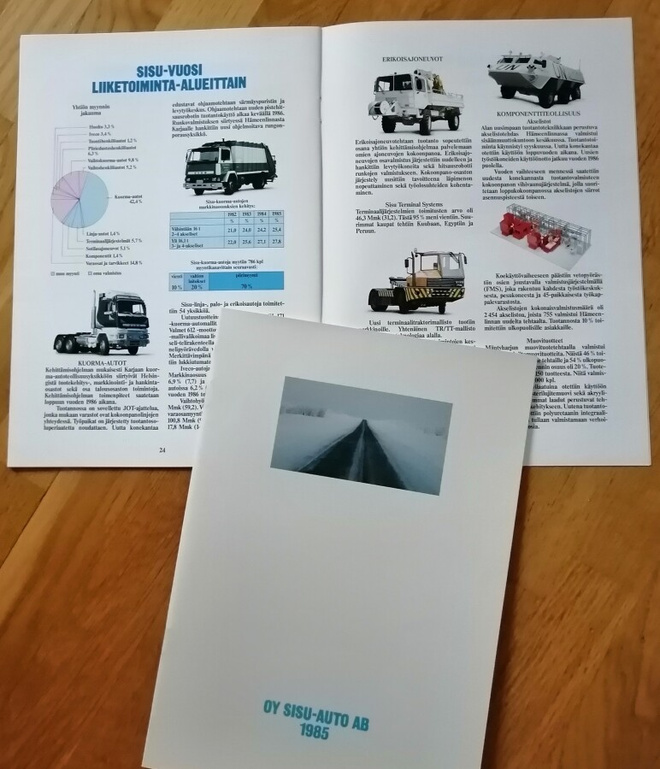 1985 Sisu vuosikertomus - KUIN UUSI - kuorma-auto - truck