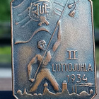 TUL:n liittojuhla 1934 -merkki, halkaisija 40 mm. Hyvässä k - pikkukuva 2