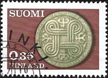 1966 Vakuutustoiminta Suomessa 150 v leimattu LaPe 616