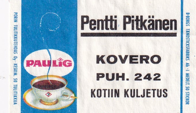 Kovero, Pentti Pitkänen , Paulig 1/10