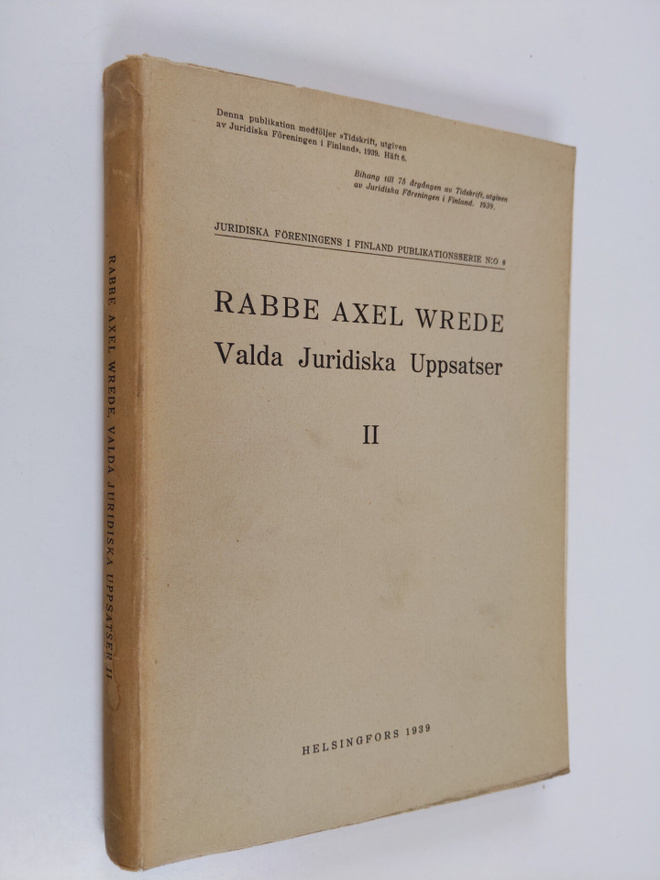 R. A. Wrede : Valda juridiska uppsatser 2
