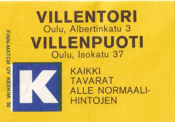 Oulu. Villen Tori, Villen Puoti  ,  b426