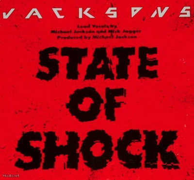 JACKSONS+MICK JAGER:STATE OF SHOCK/YOUR WAYS:VINYYLI 7" 1984