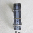 Nato - 22mm musta harmaalla raidalla - pikkukuva 3