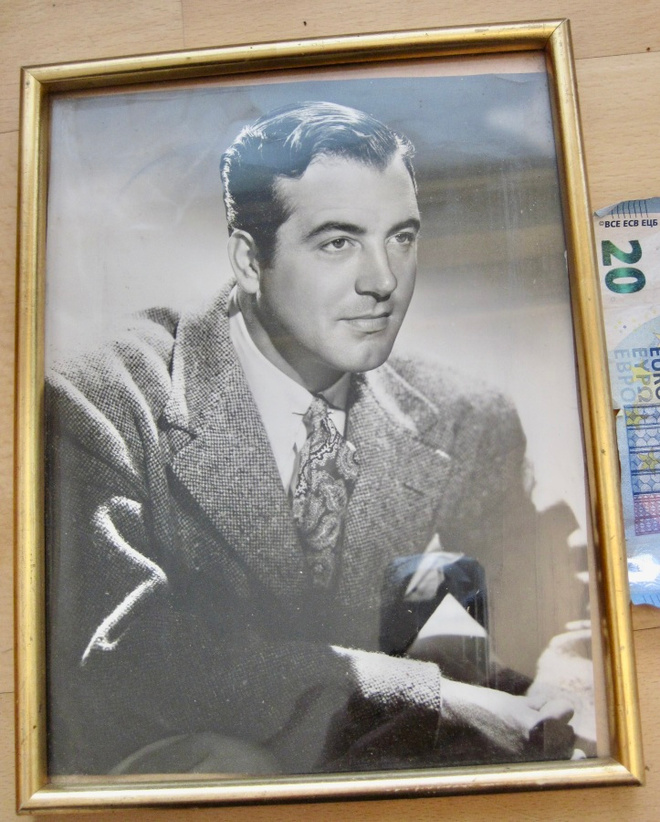 VANHA Valokuva Elokuva Näyttelijä Tyrone Power 1950-l