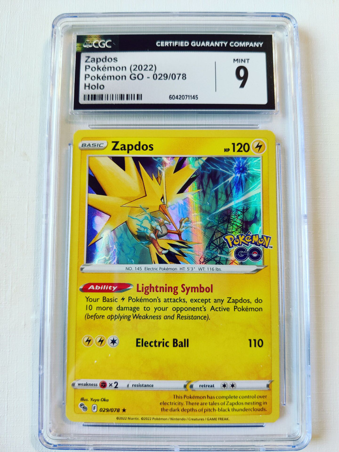 Zapdos Pokemon GO 029/078 CGC 9