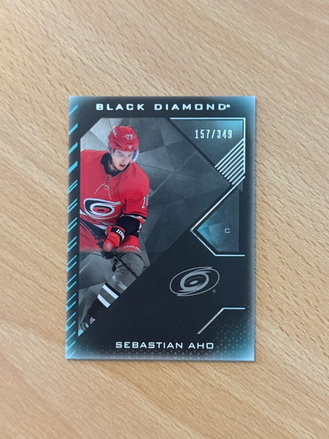 2021-22 Black Diamond Sebastian Aho Base #BDB-SA /349