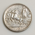 Italia 2 Lire 1915, Vittorio Emanuele III, Hopeakolikko - pikkukuva 1