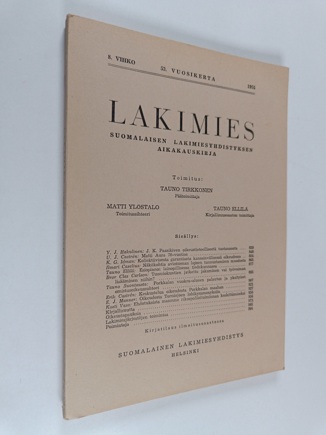Lakimies 1955 - 8. vihko