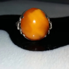 Vintage Hopea Meripihka sormus honey EGG YOLK - pikkukuva 2