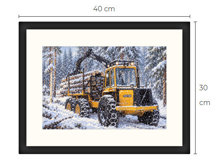 Uusi BM Volvo metsäkone traktori art print 30 cm x 40 cm
