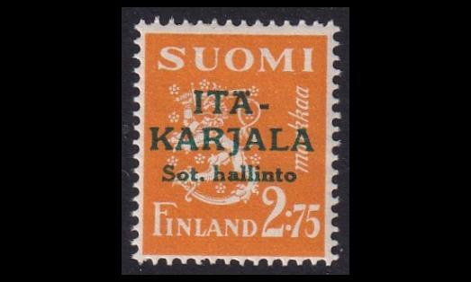 IK_11 ** Itä-Karjala 2:75mk vihreä lisäp (1941)