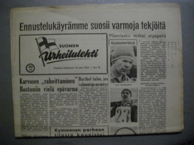 Suomen Urheilulehti Nro 15/1953 (16.11)