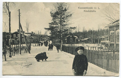 Kouvola Kuusankoski Koulukatu 1900-luvun alku