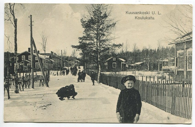 Kouvola Kuusankoski Koulukatu 1900-luvun alku