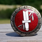 Sotaveteraani emalinen merkki. Halkaisija - 22 mm. Ehjä luki - pikkukuva 5